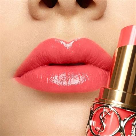 ysl rouge volupte shine corail in touch|YSL rouge volupte shine reviews.